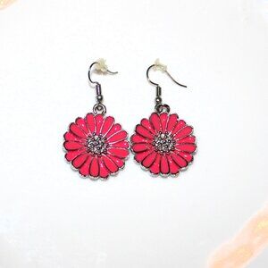 Adorably Distracted By Daisies Pink Earrings Paparazzi